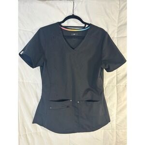 Scrubstar Ultimate Black V Neck Short Sleeve Scrub‎ Top Women